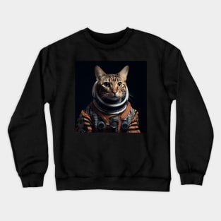 Astronaut Cat in Space - Ocicat Crewneck Sweatshirt